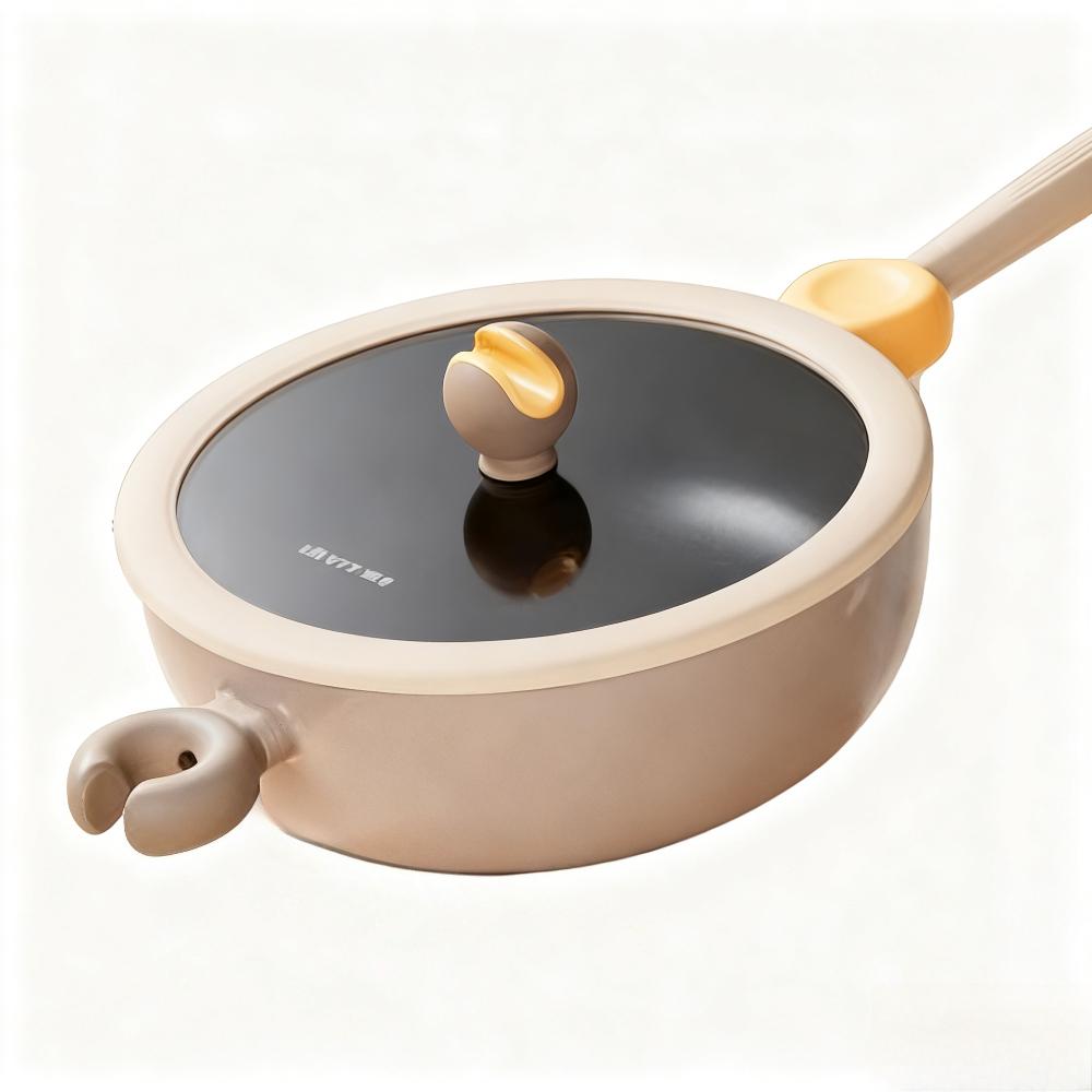 

Wok with Lid Maifan Stone Nonstick Pan Multifunctional Integrated Wok for Household for Open Flame and Induction Cookers 28cm