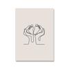 Pittura su Tela Disegno Minimalista a Linea Singola Citazioni sull'Amore del Bambino Poster Stampe Immagini da Parete per Cameretta Decorazione Casa