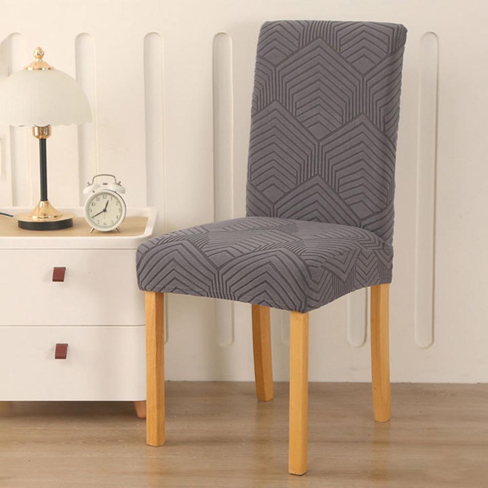 Durable Elastic Stretch Dining Chair Cover Waterproof Solid Color Seat Covers Dustproof Parson Chair Slipcovers Household