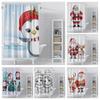 Home Decoration Shower Curtains for Bathroom Waterproof Curtain Fabric Modern Nordic Style Living Room Merry Christmas Winter