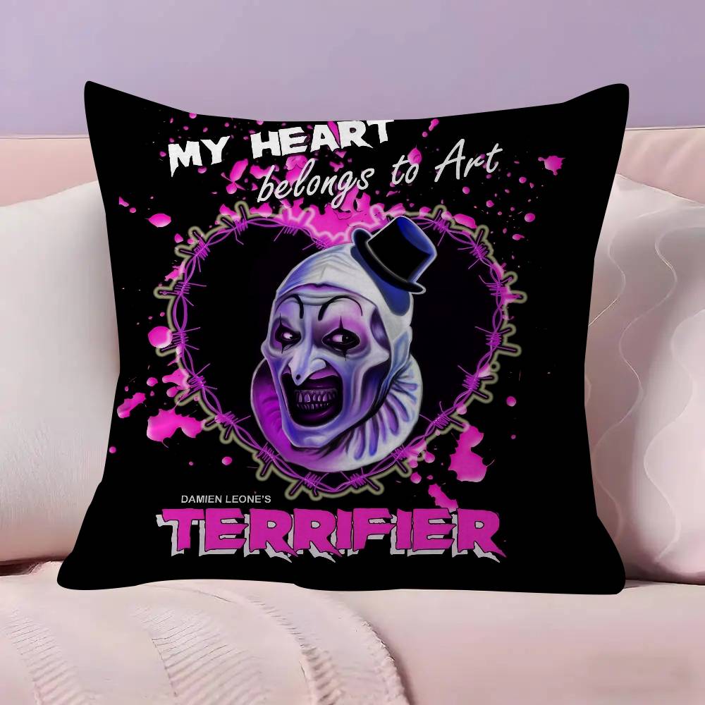Halloween Horror Terrifier Film Kissen Anime Kissen Sofa Bett Kopfkissenbezug Kissenbezug 45x45 cm Mode