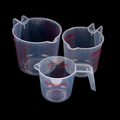 Plastová Průhledná Odměrka Měřicí Nádoba 250/500/1000Ml Tekutá Stupnice Plast