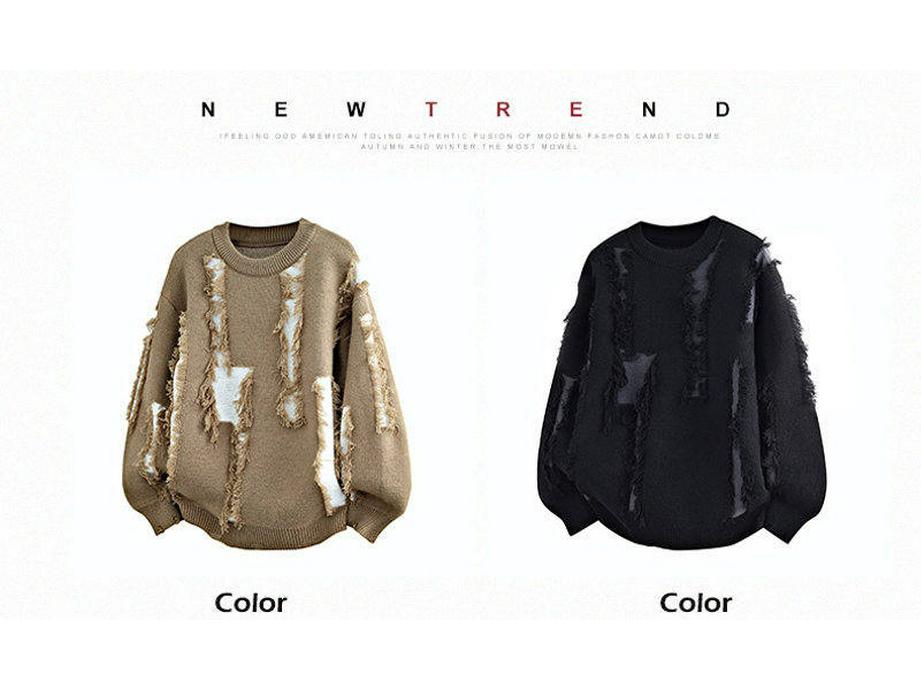 2025 Men's Winter Korean Style Round Neck Knit Pullover