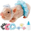 Full Body Silicone Piglet Cute Lifelike Reborn Baby ,