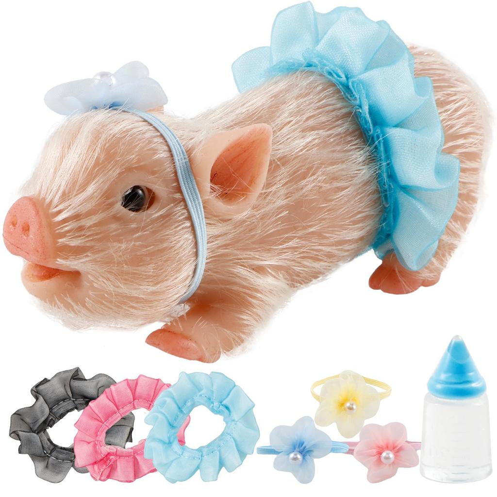 Full Body Silicone Piglet Cute Lifelike Reborn Baby ,