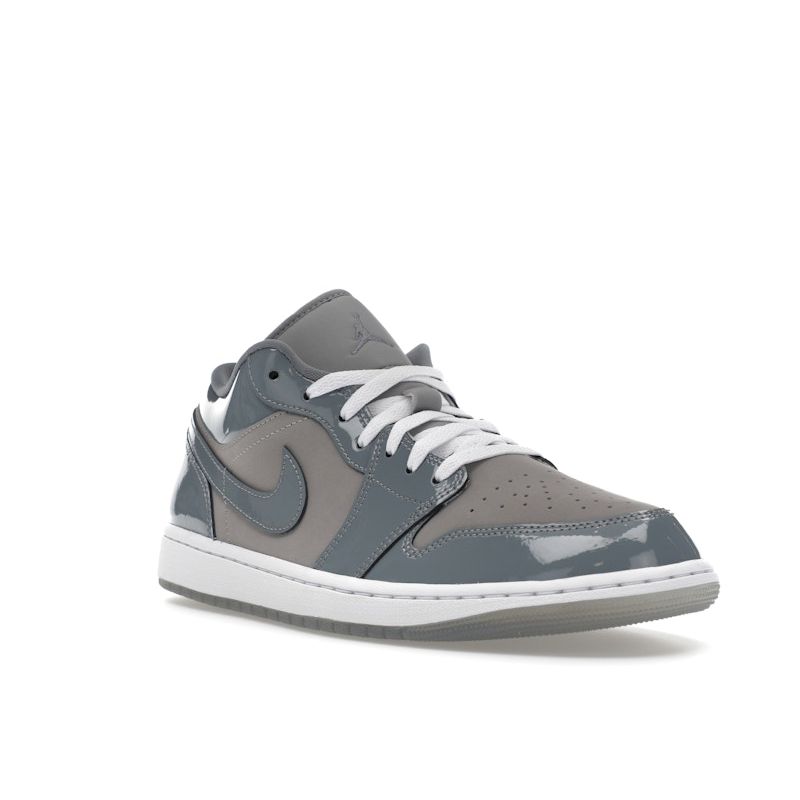 Air Jordan 1 Low SE Patent Cool Grey Unisex Sneakers Mellomgrå Hvit HF3148-011