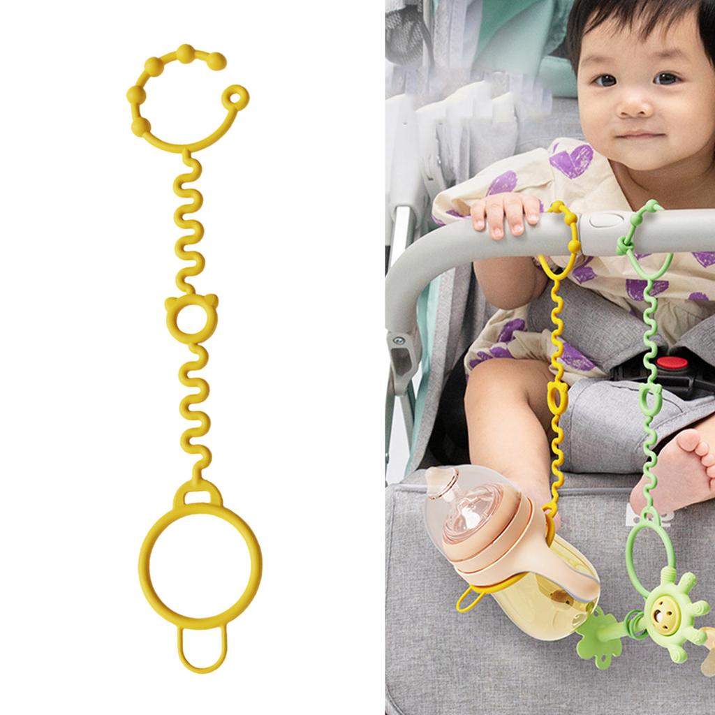 Adjustable Length Silicone Strap Flexible Silicone Anti Drop Strap Upgrades To Secure Cups & Bottles On Baby Strollers