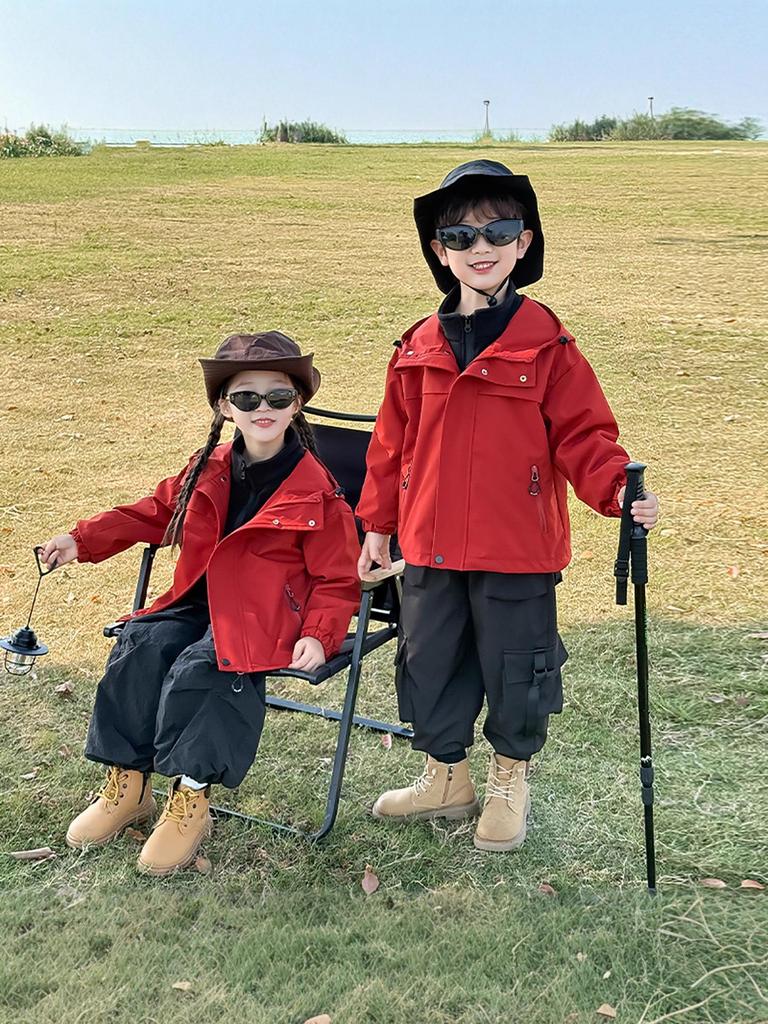 2025 Kids' Three-in-One Windbreaker Jacket - Spring/Autumn Style for Boys and Girls