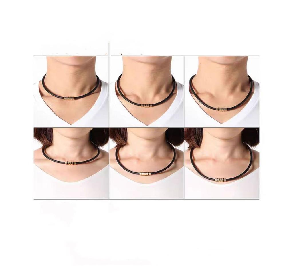 FUANNA Magnético Poderoso e Popular Design da Moda Colar Magnético para Todas as Estações Colar Preto, Acessório, Presente, Moda, Esportes, Negócios,