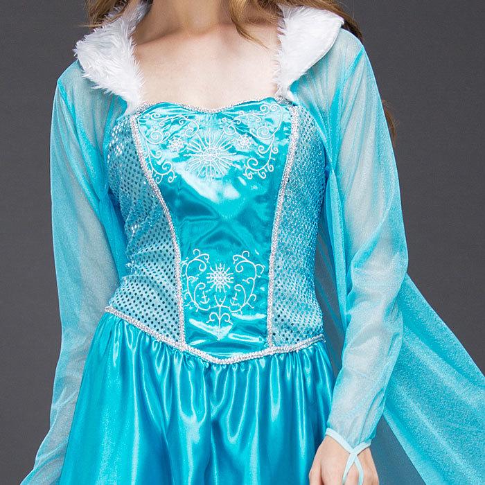 Elsa Fairytale Princess Adult Cosplay Costume: European & American Halloween Dress