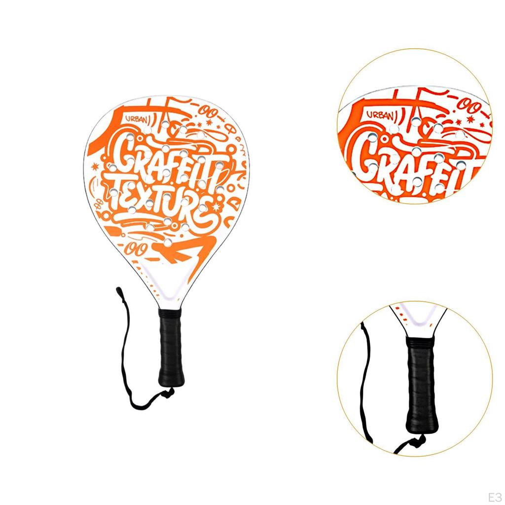 Beach Tennis Racket Professional Sturdy Equipment for Sport Men Women Black White