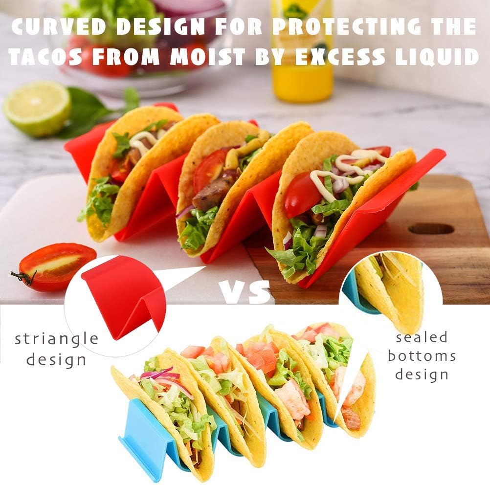 1-30PCS Taco Holder Mexican Pancake Rack  Multicoloured Wavy Taco Holder Tortilla Tray Food Tray Rack Kitchen Baking Tools