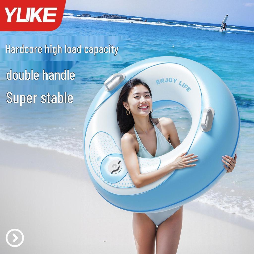 Enhanced Anti-Rollover Swim Ring for Adults & Kids, Unisex Lifebuoy, Inflatable Underarm Ring, Portable Swim Gear