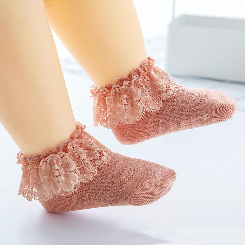 Children Thin Lace Baby Socks Newborn Cotton Breathable Baby Girls Sock Cute Princess Style Toddler Socks Baby Accessories