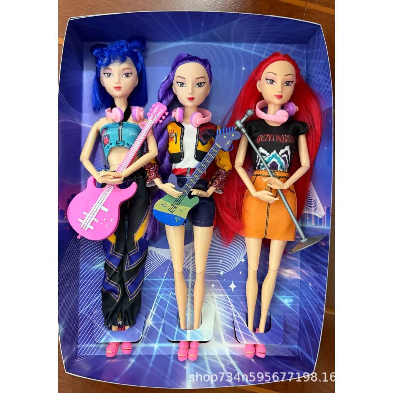 Set of 3 Demon Hunter Witch Group Vinyl Doll Figures