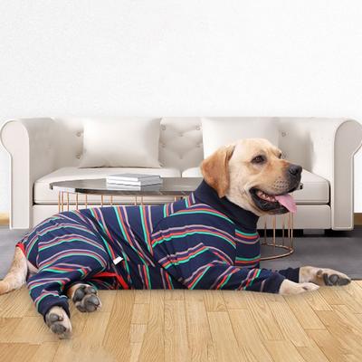 Elastic Dog Physiological Suit Breathable Soft Dog Recovery Suit Dog Calming Shirt Warm Stripe Dog Jumpsuit