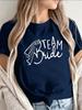 Lightweight And Breathable T Shirt With Short Sleeves Featuring A Team Bride Print Perfect Casual Wedding Parties And Bridal