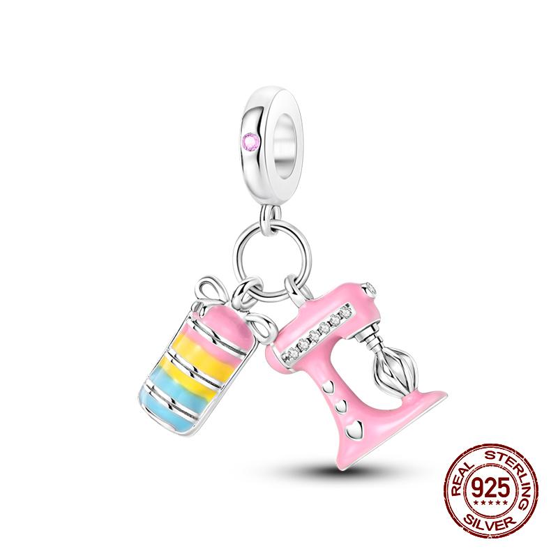 100% 925 Sterling Silver Guitar Musician Painter Doctor Career Charm Bead Fit 925 Original Bracelet DIY Souvenir Jewelry