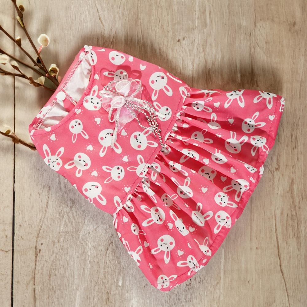 

Breathable Pink Puppy Dresses Comfortable Dog Clothes Pet Accessories Pet Costume For Small Dogs M