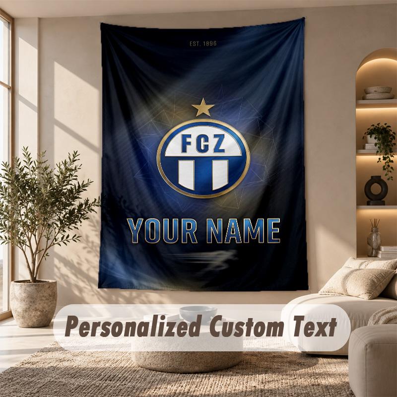 Tapestry Custom Name Text, Wall Hanging Tapestry Home Room DecorFC Zürich