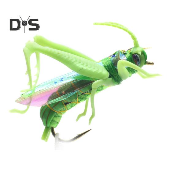 Grasshopper Angelköder Haken Realistische Fliegenfischen Künstliche Köder Angelhaken Bionic Locust Lure Jig Haken Süßwasser Salzwasser Angelzubehör
