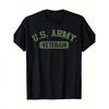 Heavyweight Military Apparel With Us Army Lettering Insignia Allseason Casual Round Neck Short Sleeve Shirt For Veterans