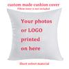 DIY Customized Throw Pillow Custom Cushion Cover Home Decorative Square Wedding Pets Baby Picture Print Pillowcase Gift