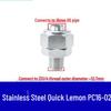 304 Stainless Steel Pneumatic Quick Connect Fitting for Air Hose and PTFE Tube, PC8-02.