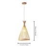 Japanese Chandelier Natural Bamboo Rattan LED Pendant Lights Handmade Weaving Hanging Lamps Wicker Shades E27 Lighting Lampshade