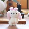 Puppy Plush Cute Keychain Bow Stuffed Animal Short Fur Gift For Teens Girls