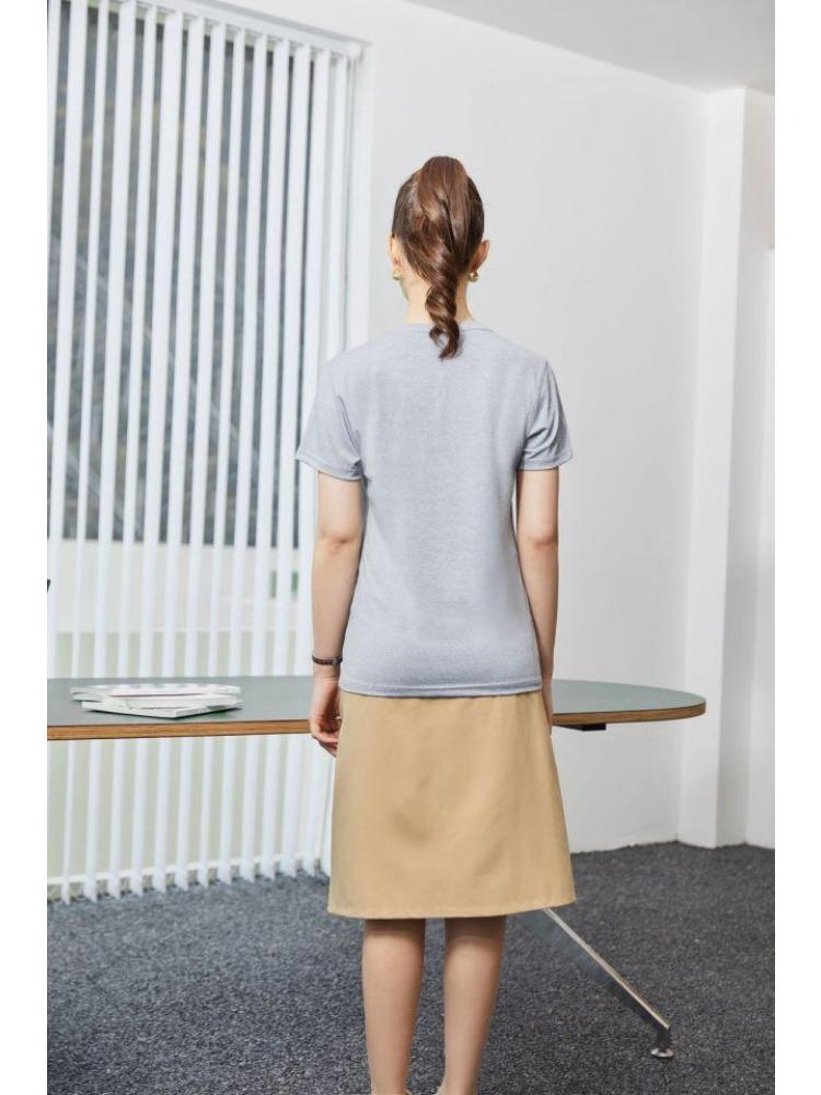 Unisex Basic Lightweight Tee Solid Color Unisex T-shirt for Women and Men Summer Crew Neck Minimalist Tops YG-233