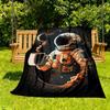 1pc Astronaut Space Flannel Blanket, Comfortable and Warm Blanket, for Camping Sofa Bed and Couch Office012