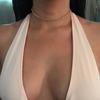 MinaMaMa Minimalista Collana girocollo in acciaio inossidabile e cristallo per donna Squisita catena di strass Collane tennis Gioielli Regali