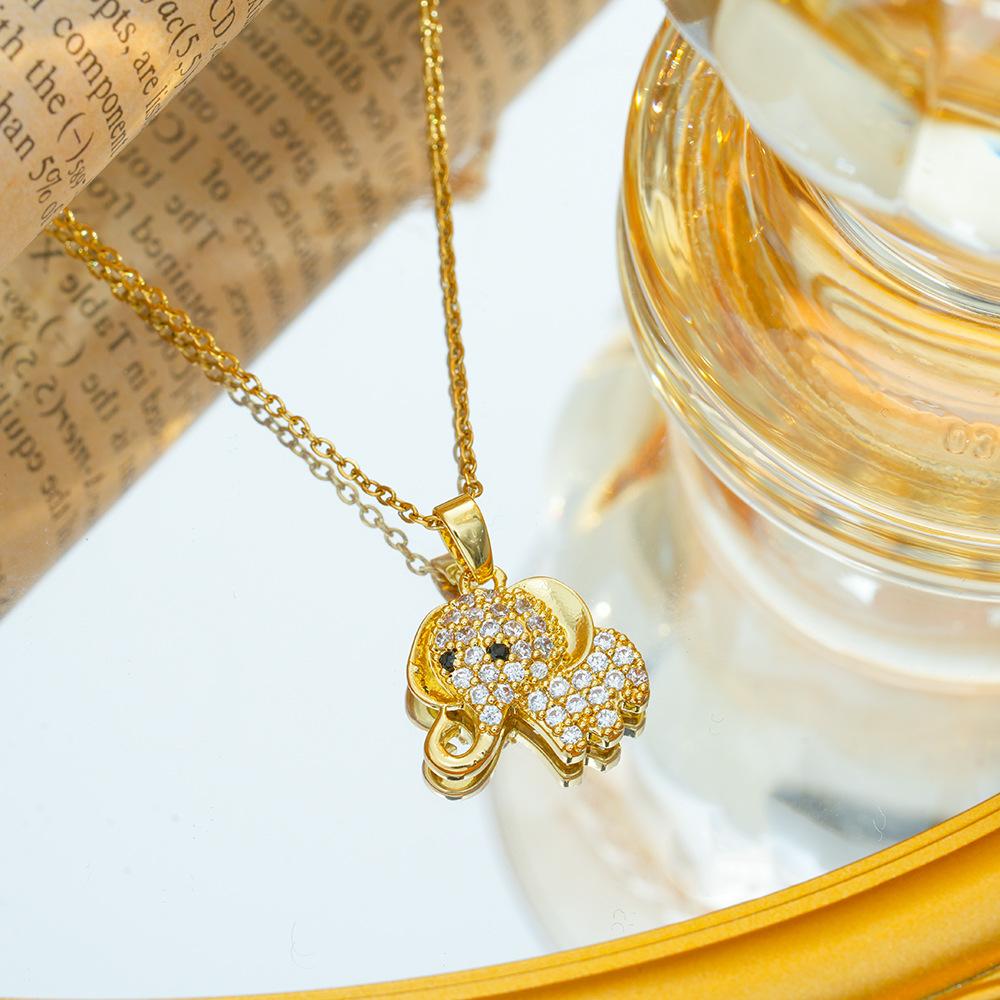Little Elephant Necklace for Girls Niche Design Sense Elephant Pendant Collarbone Chain