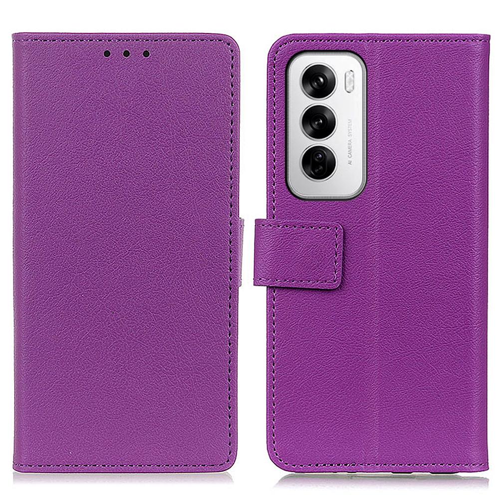 For Oppo Reno12 5G (Global) Textured Wholesale Phone Case PU Leather Phone Stand Cover