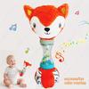 Non-Toxic Baby Soothing Fox Rattle - Safe Sensory With Crinkle Sound Gift For Christmas Halloween Birthdays