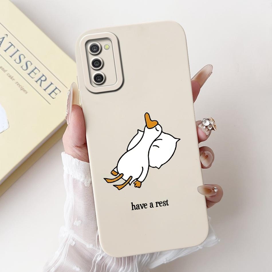 For Samsung Galaxy A03S A02S Cute Panda Rabbit Cartoon Soft Silicone Case For Samsung A02s A03s Camera Protective Phone Cases