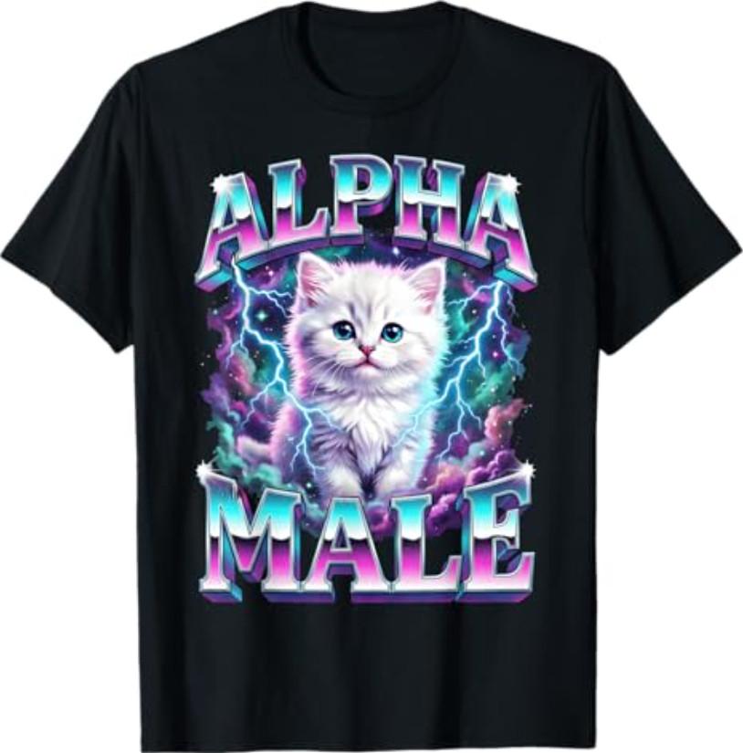 Alpha Male Cat Kitten Funny T-Shirt S