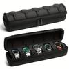 1pc 5 Slots Watch Box Case, Watch Storage Organizer Box, Hardshell Watch Travel Case for Men and Women's Watches, with Soft Foam Pillow and Handle