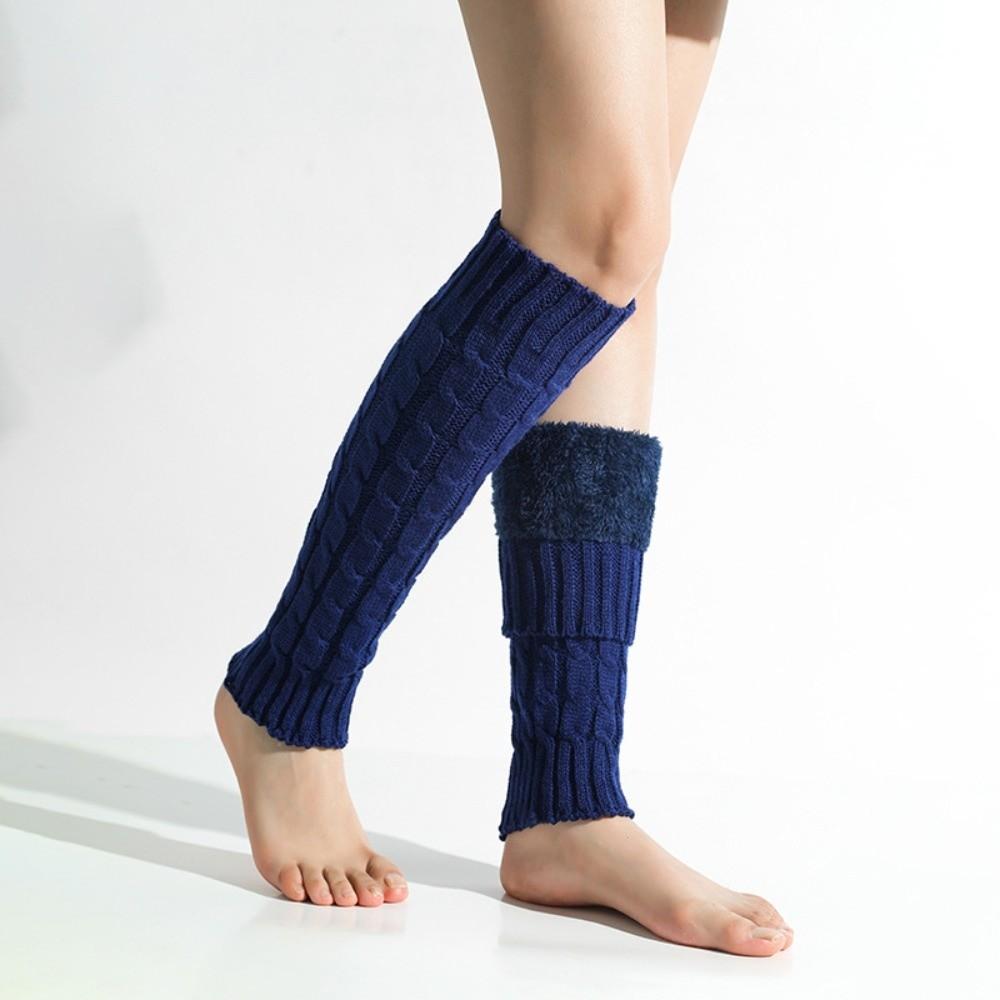 Foot Cover Fleece Leg Warmers Knee High Knitted Leg Coverings Fashion Winter Leg Warmers  Women