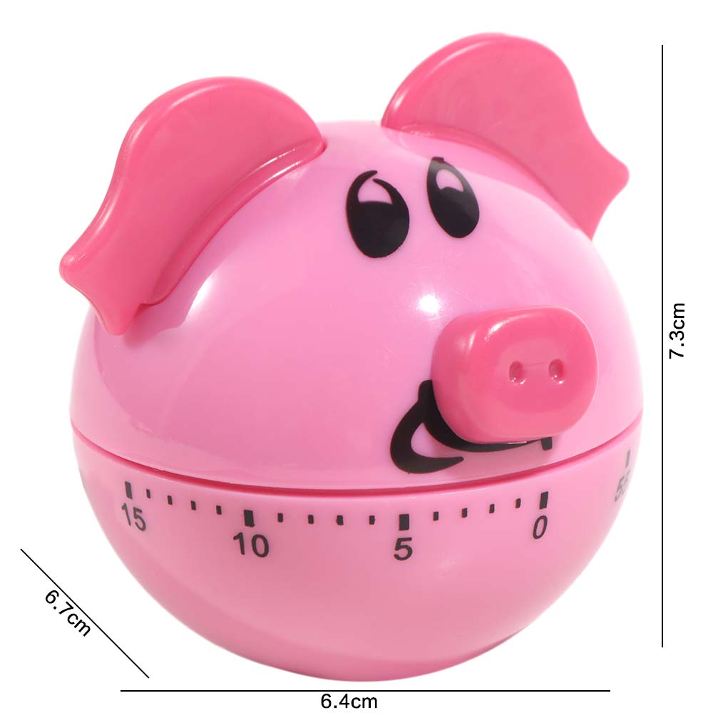 Reminder Mechanical Timer Manual Timer Countdown Timer Cooking Timer Pig Shaped Timer  Kids