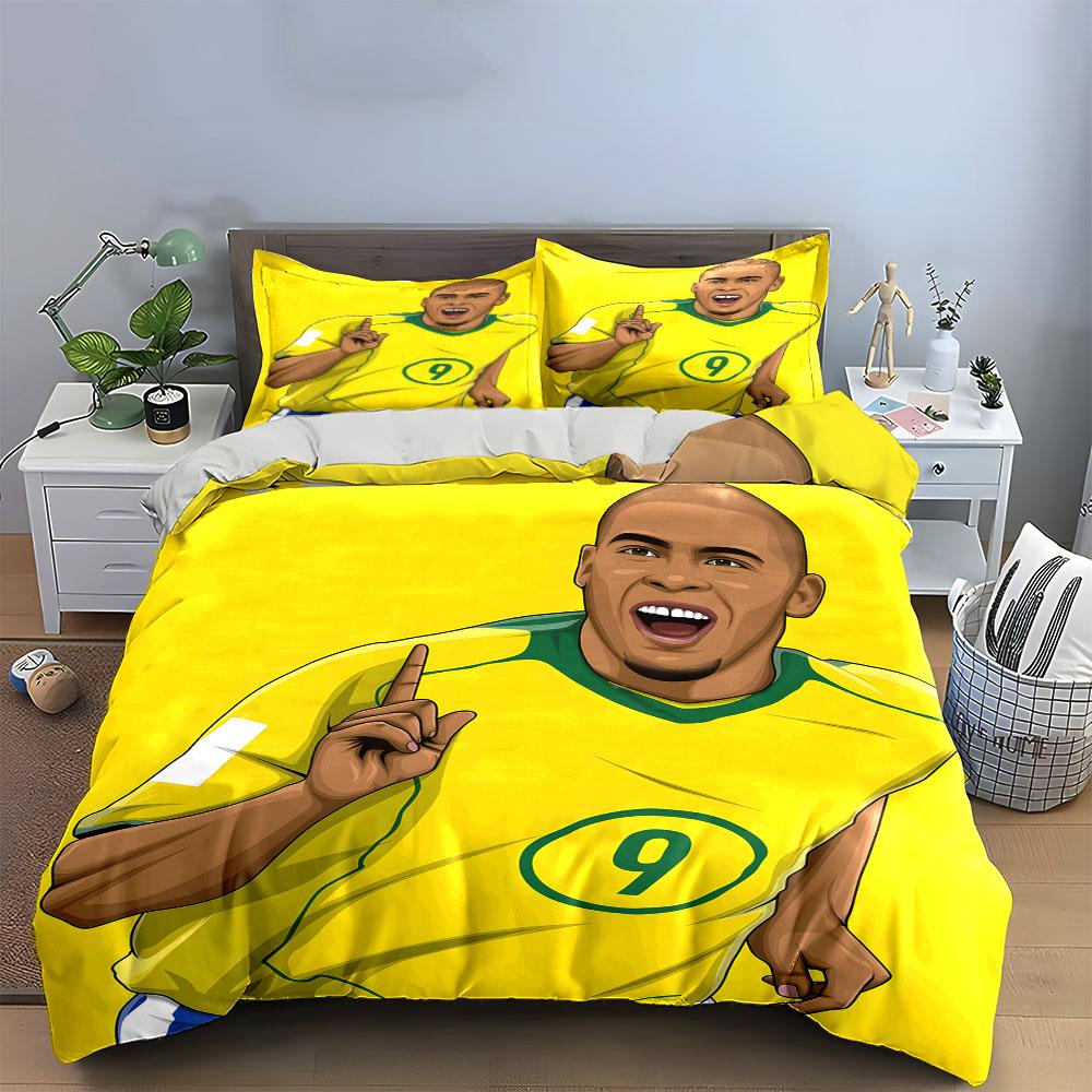 Soccer player graphic design. Bedding sets Duvet cover sets Duvet covers Pillowcases(1*Duvet Cover 2*Pillowcases without duvet insert)