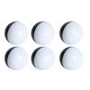 6PCS PU Black White Soft High Elastic Excellent Stable Fly Two Layers Indoor Putter Assist Golf Practice Ball