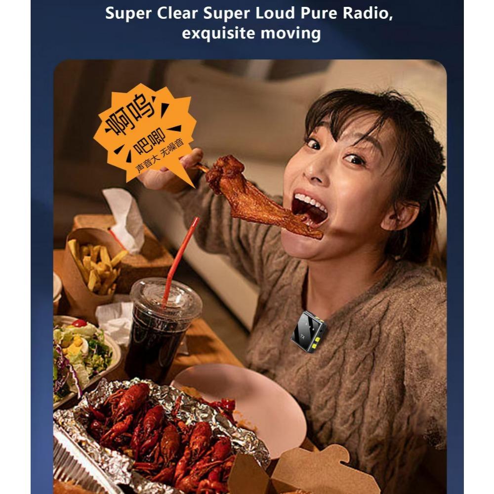 1SET New Collar Clip Microphone Three-in-one Wireless Microphone Short Video Shooting Mobile Phone Noise Reduction Live Microphone