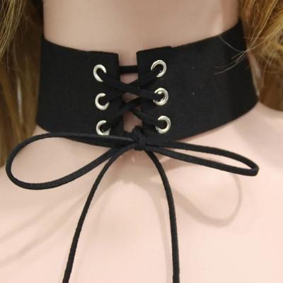 Sexy Harajuku Lace Up Anime Jewelry Velvet Leather Vintage Punk Gothic Choker Necklace for Women Jewelry Gift