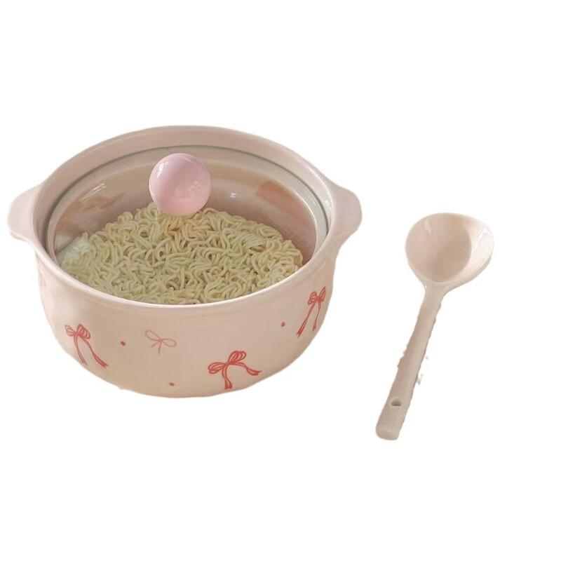 ZISIZ Ceramic Bowknot Noodle Bowl Set
