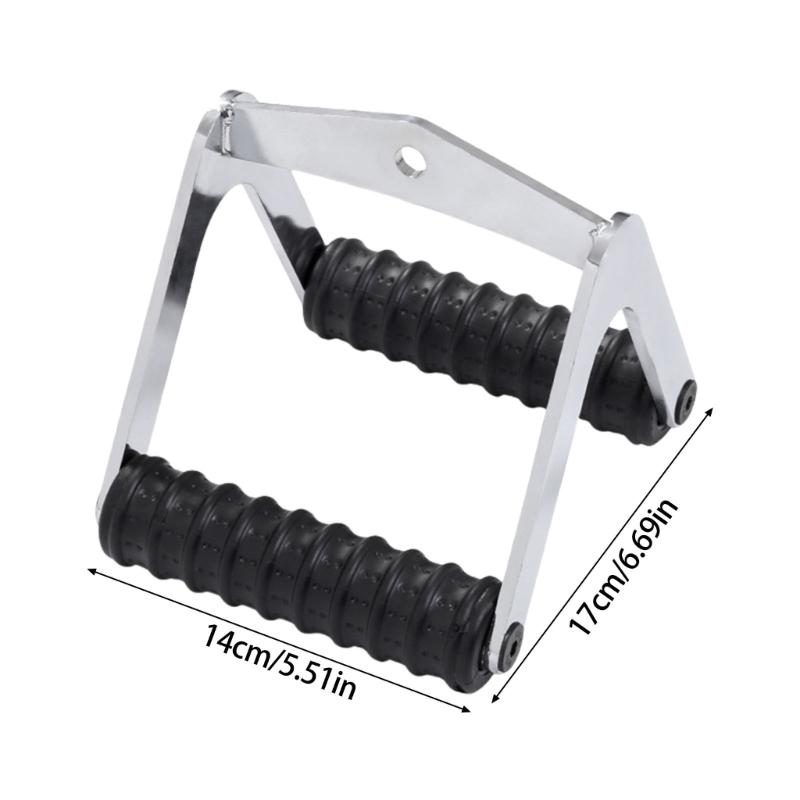 Ergonomic Row Handle Cable Attachment Double D Row Handle Grip Biceps Triceps Back Workout Row Handle for Homes Gym