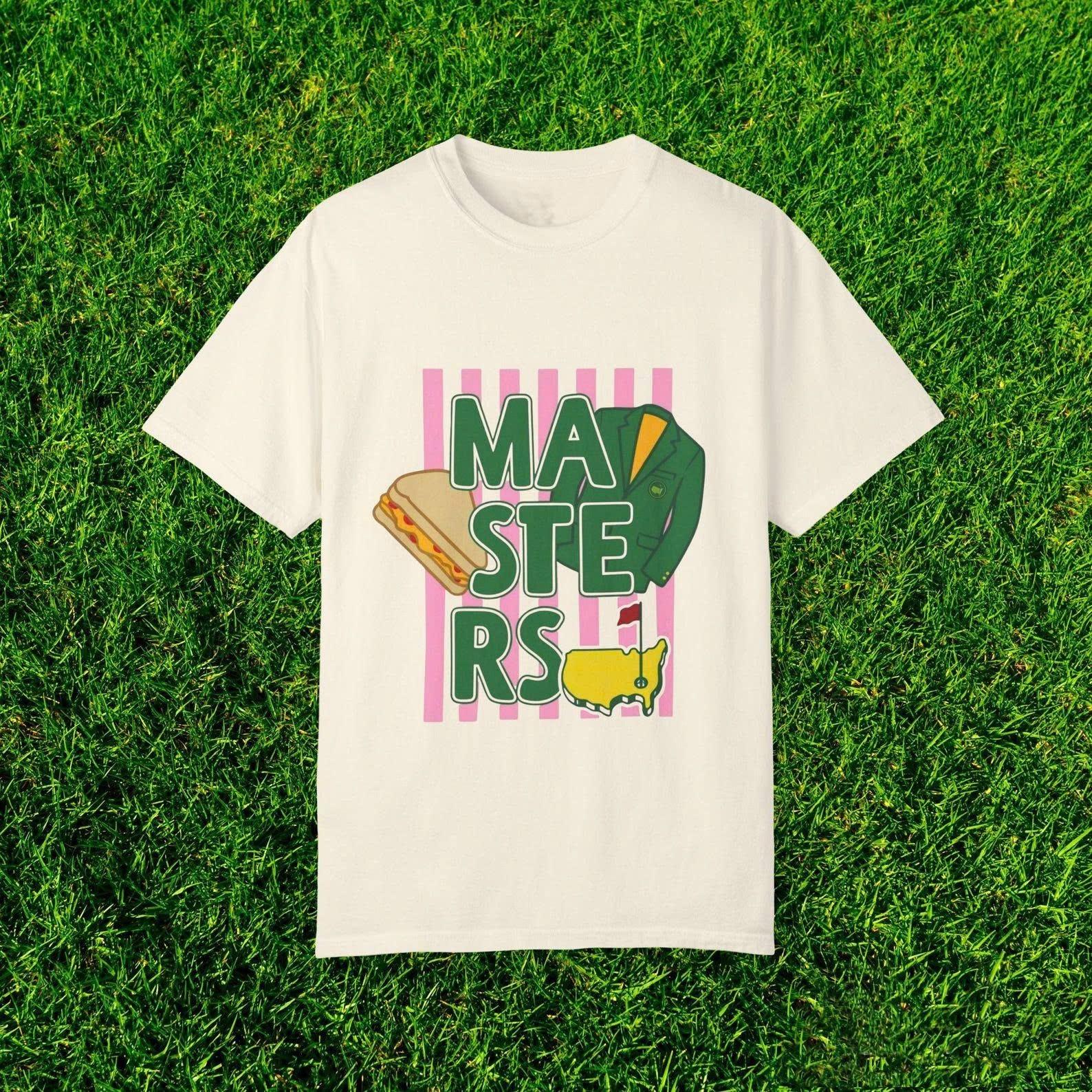 Masters Dopamine Style Golf Shirt | Golf Masters Icon T-Shirt, Pink Stripe Unisex T-Shirt XXXL