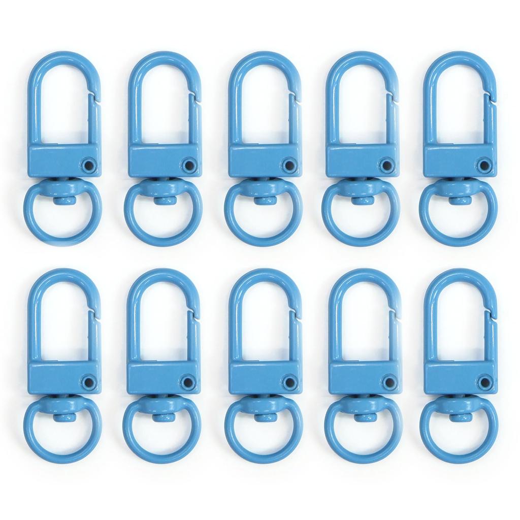 Nasukan Thin Rotary Ring Inner Diameter 8mm Blue One Touch 10 Pieces Metal Keychain Parts Hardware Handmade Sparkling Punpun Maru Approx. [Blue]
