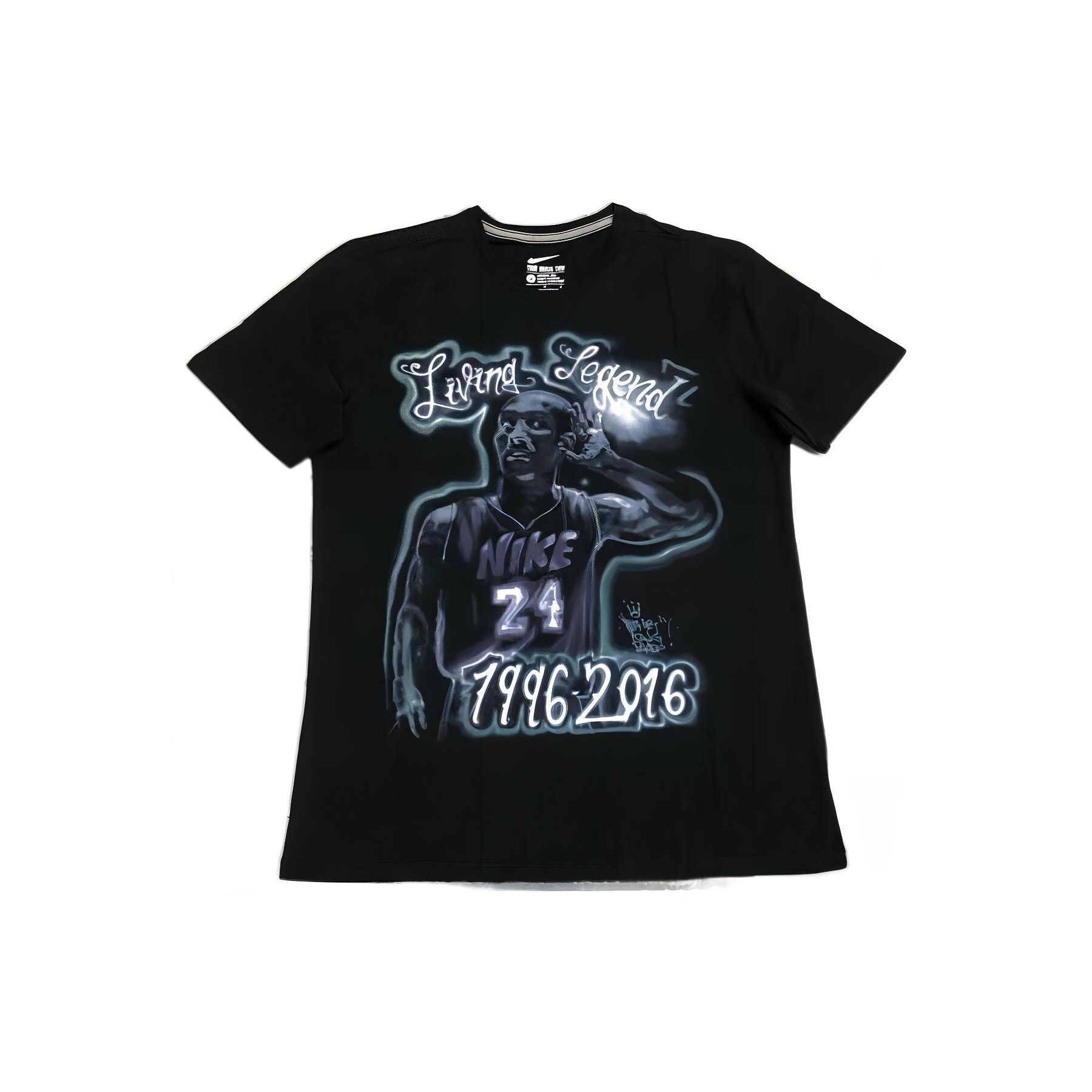 Nike Kobe Carri&egrave;re Alfabet Korte Mouw T-shirt Heren Tops Zwart AO0959-010 XXXL
